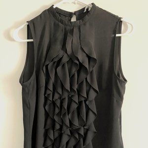 Black Ruffled Shirt
